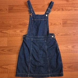 H & M denim overall dress